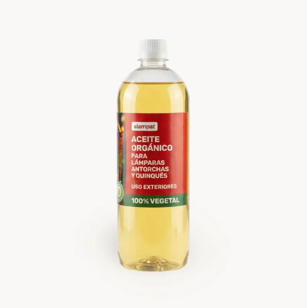 Aceite Biológico 100% Vegetal para Antorchas, Lámparas y Quinqués 1L