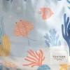Bolsa mochila de algodón con estampado de fondo marino Marine