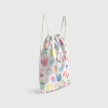 Bolsa mochila de algodón con motivos playeros Etola