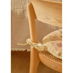 Cojín de silla de algodón dhurrie con print Aisha