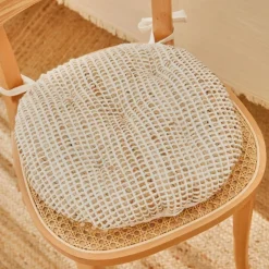 Cojín de silla de yute y algodón West