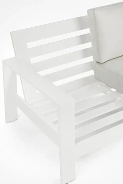 Conjunto de jardín Bizzotto BALTIC de aluminio blanco/gris claro