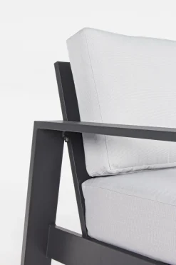 Conjunto de jardín Bizzotto BALTIC de aluminio antracita/gris claro
