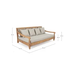 Conjunto de jardín Bizzotto BALI de teca beige