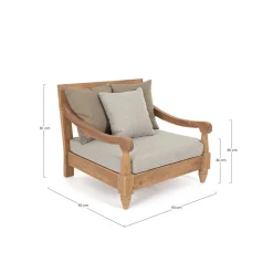 Conjunto de jardín Bizzotto BALI de teca beige