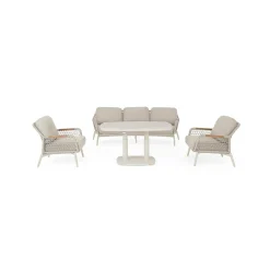 Conjunto de jardín Bizzotto EULERO de teca beige