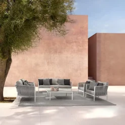 Conjunto de jardín Bizzotto FLORENCIA de aluminio blanco