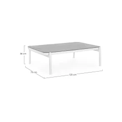 Conjunto de jardín Bizzotto FLORENCIA de aluminio blanco