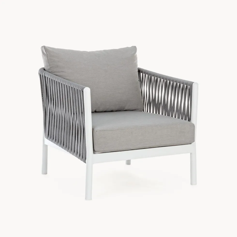 Conjunto de jardín Bizzotto FLORENCIA de aluminio blanco