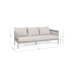 Conjunto de jardín Bizzotto FLORENCIA de aluminio moon