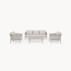 Conjunto de jardín Bizzotto FLORENCIA de aluminio moon