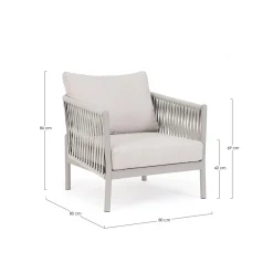 Conjunto de jardín Bizzotto FLORENCIA de aluminio moon