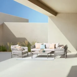 Conjunto de jardín Bizzotto FLORENCIA de aluminio moon