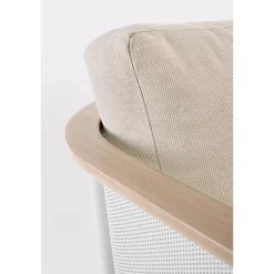 Conjunto de jardín Bizzotto ULISES 4 piezas madera natural/beige/blanco