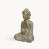 Figura de jardín Buda sentado en dorado