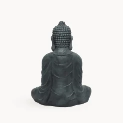 Figura de jardín Buda sentado en antracita