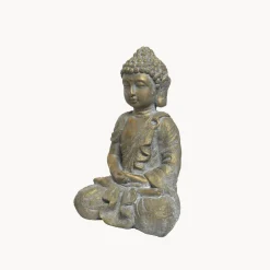Figura de jardín Buda sentado en dorado
