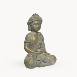 Figura de jardín Buda sentado en dorado
