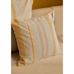 Funda de cojín de algodón a rayas Amanda