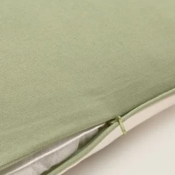 Funda de cojín de algodón con bordado floral Groun