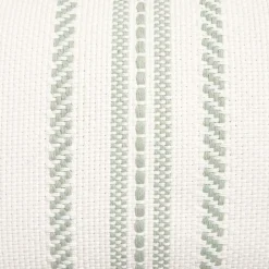 Funda de cojín de algodón con rayas bordadas Direc