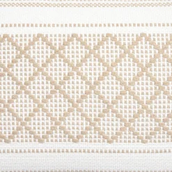 Funda de cojín tejido rombos con borlas Diami
