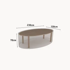 Funda Protectora de Mesa Ovalada 230x130x70 cm
