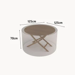 Funda Protectora de Mesa Redonda 125x125x70 cm