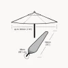 Funda Protectora de Parasol Circular Mediano ø190x96 cm