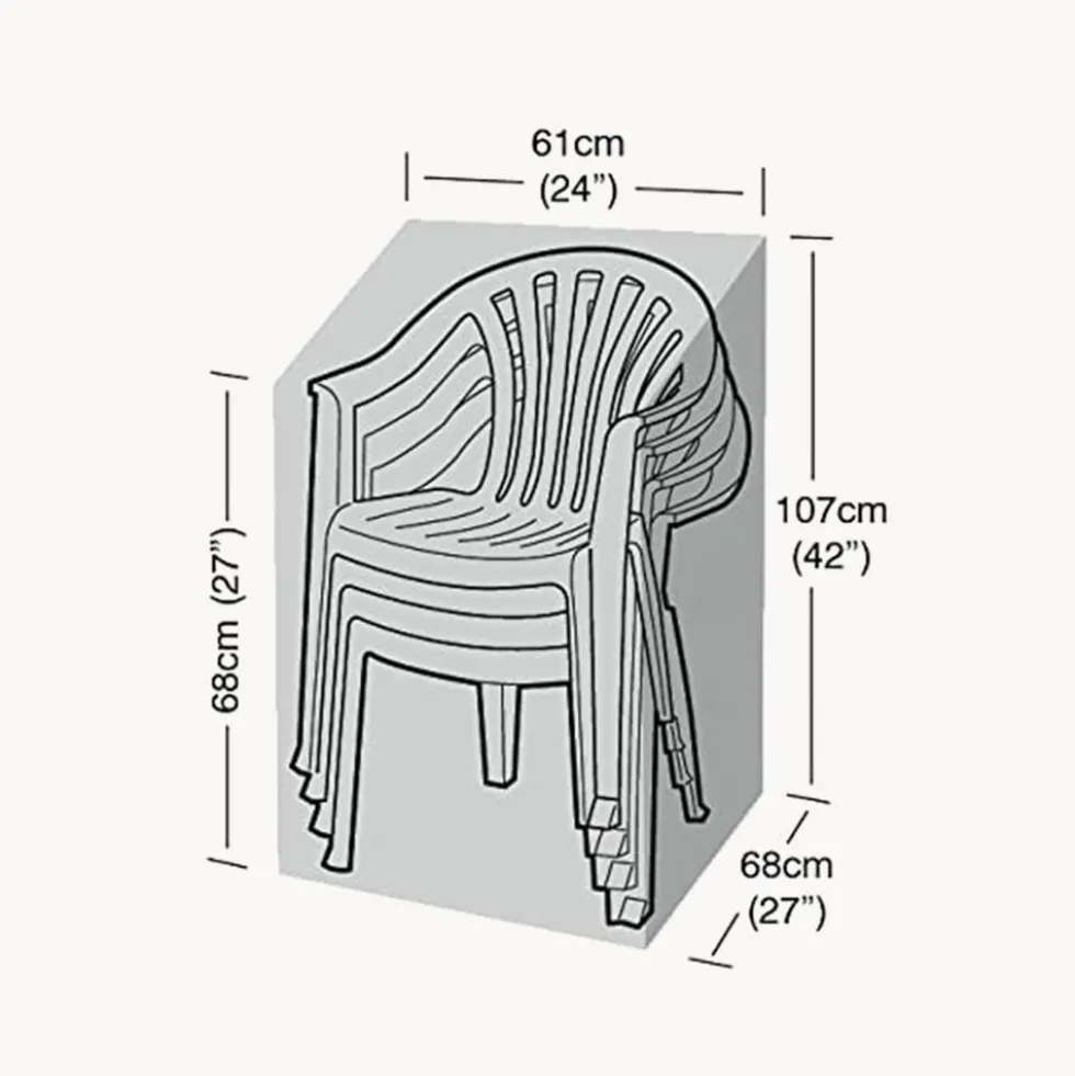 Funda Protectora para Sillas Apilables 61x68x68x107 cm