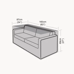 Funda Protectora para Sofá Pequeño de 2 plazas 87x160x69 cm