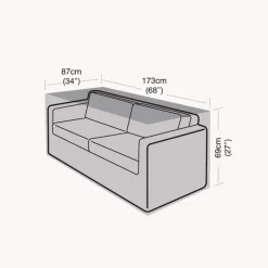 Funda Protectora para Sofá Pequeño de 2-3 plazas 83x173x69 cm