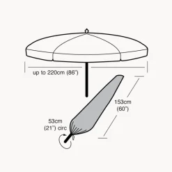 Funda Protectora para Sombrilla Circular Pequeña ø153x53 cm