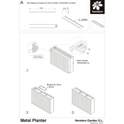 Herstera Deco Planter - Autorriego (bandeja)
