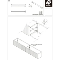 Herstera Deco Planter - In-line Conector