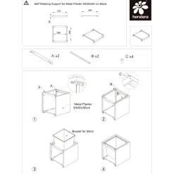 Herstera Metal Planter - Autorriego (bandeja)