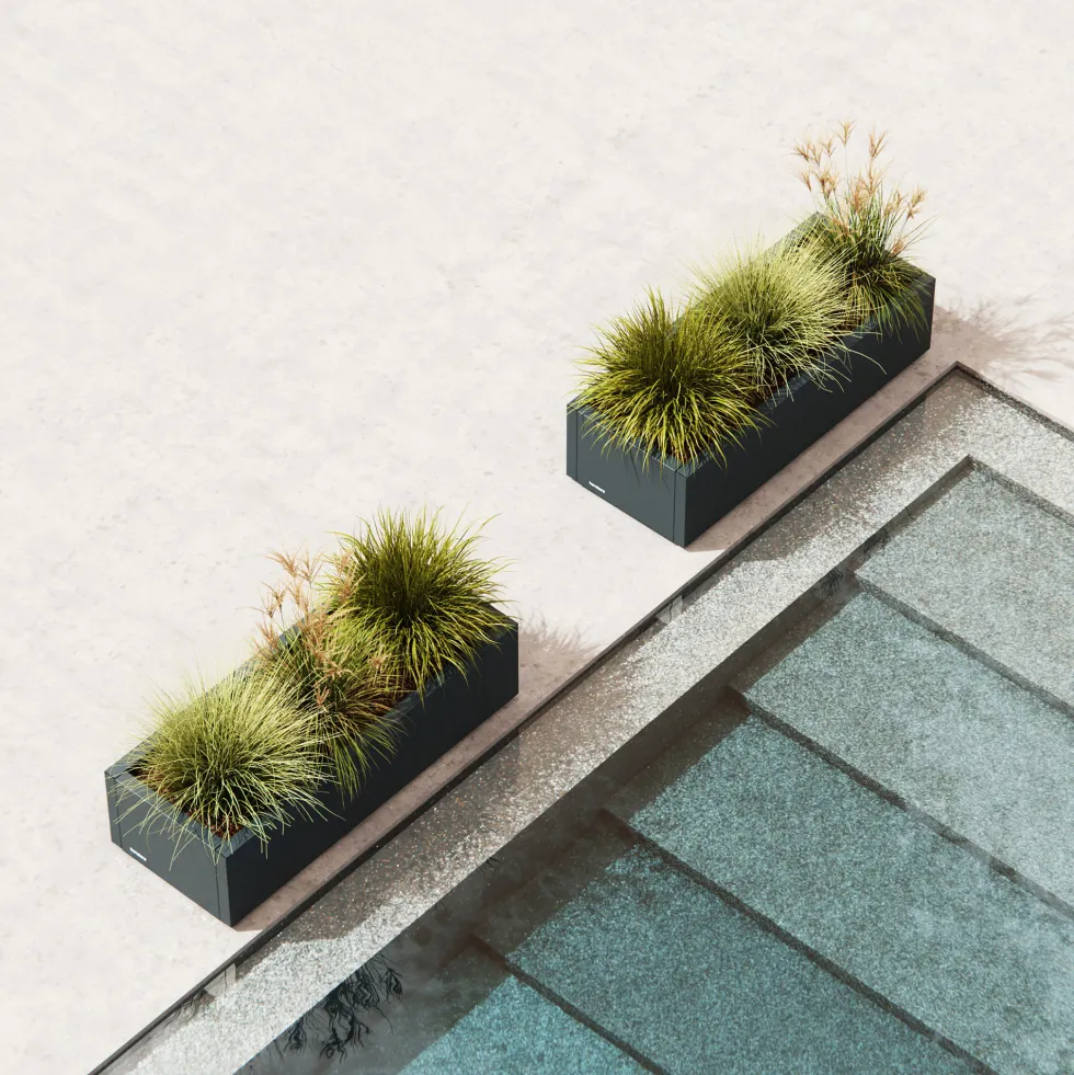 Herstera Metal Planter – Jardinera XIC antracita