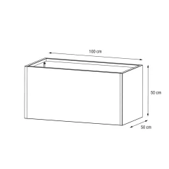 Herstera Metal Planter - Jardinera METAL PLANTER 50 blanco luna