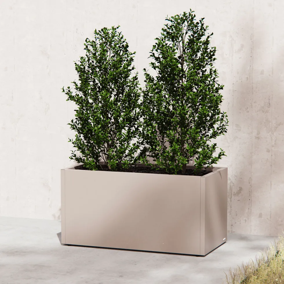 Herstera Metal Planter - Jardinera METAL PLANTER 50 taupe oscuro