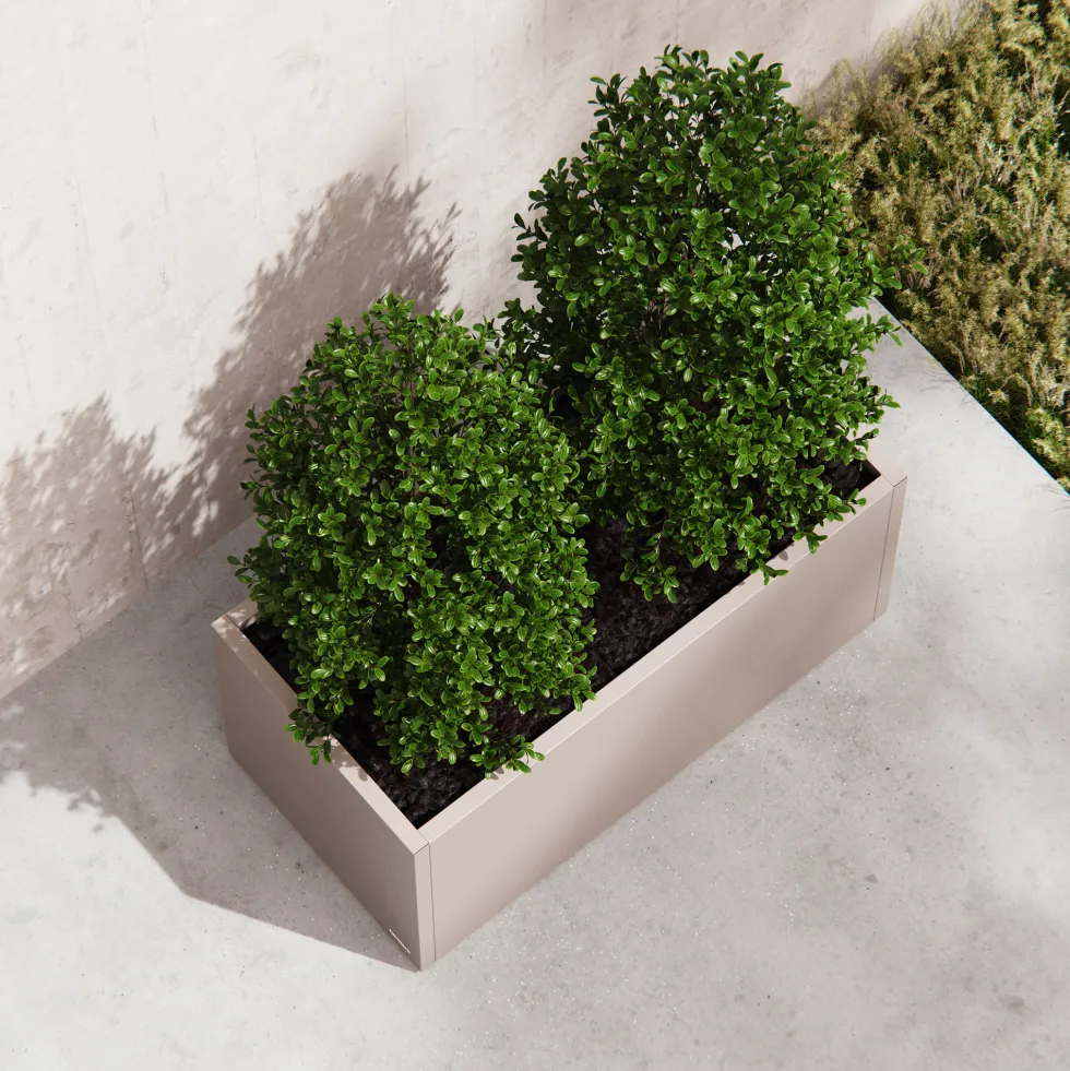 Herstera Metal Planter - Jardinera METAL PLANTER 50 taupe oscuro