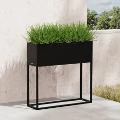 Herstera Metal Planter - Jardinera HUB negro