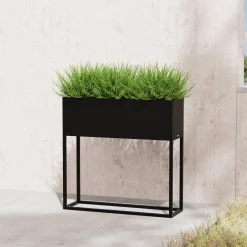 Herstera Metal Planter - Jardinera HUB negro