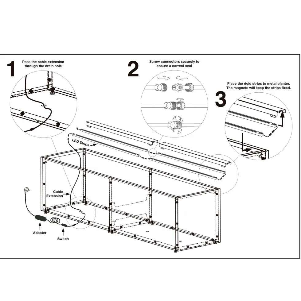 Herstera Metal Planter - Led (expansión)