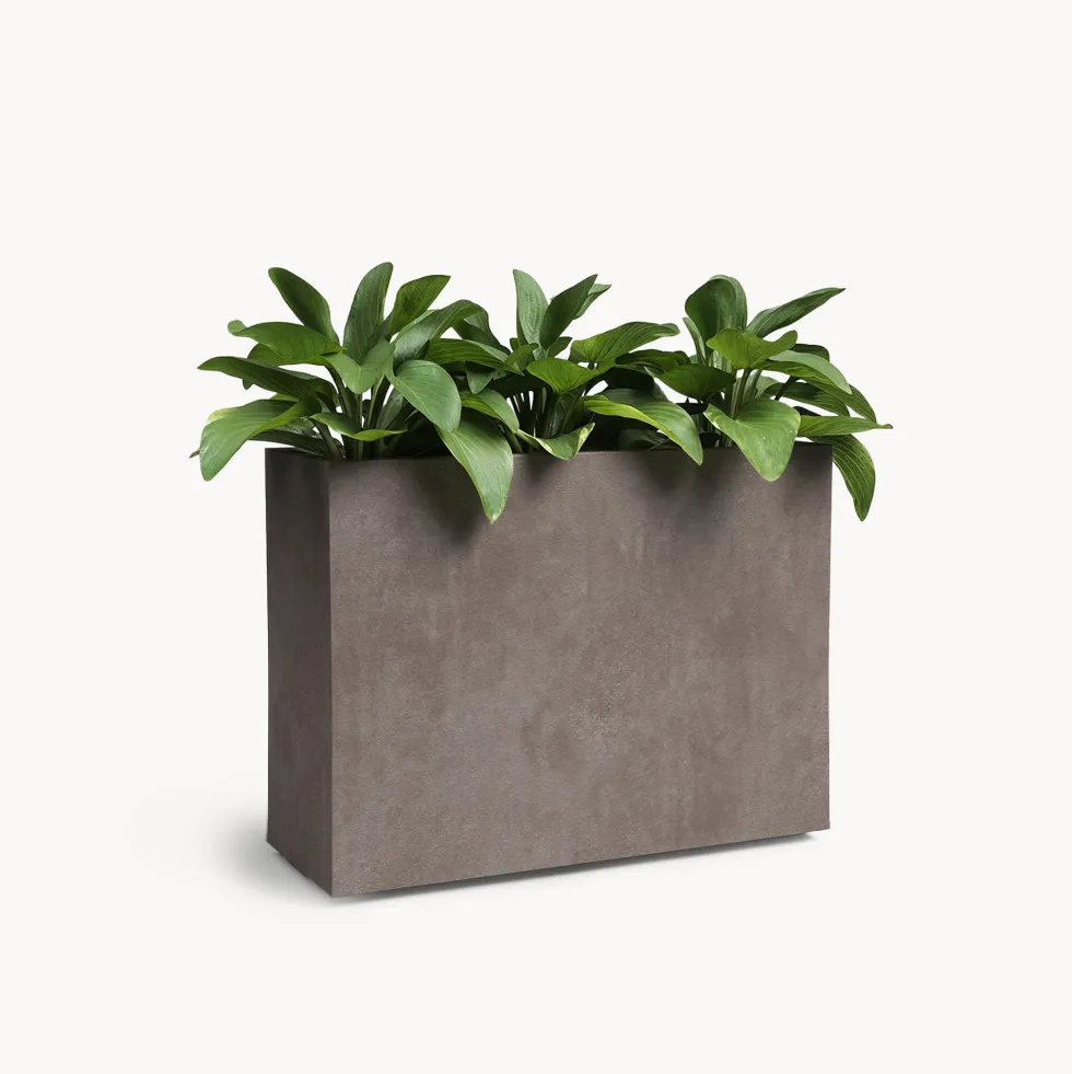 Jardinera alta de plástico Artevasi taupe Sydney con reserva