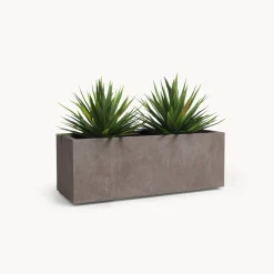 Jardinera de plástico Artevasi taupe Sydney con reserva