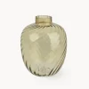Jarrón de Cristal Ámbar con Torsión Decoris Ø21,5x27 cm