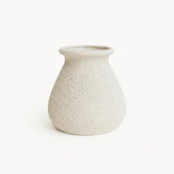Jarrón Horus de Cerámica Blanco Mate Ø20x19 cm