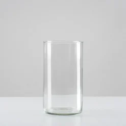 Jarrón transparente cilíndrico