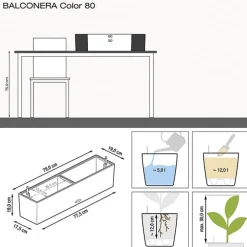 Maceta Autorriego Lechuza Balconera blanco