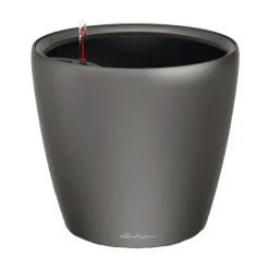 Maceta Autorriego Lechuza Clásico Premium antracita metal